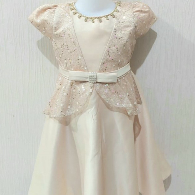 BALLOON GIRL PARTY GIRL CREAM DRESS