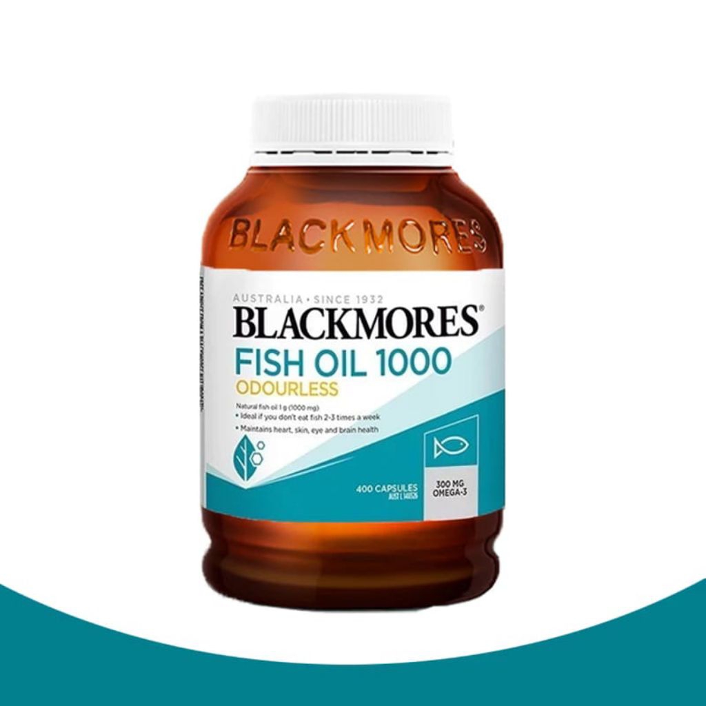 BLACKMORES OMEGA 3 FISH OIL 1000MG ODOURLESS 400 KAPSUL
