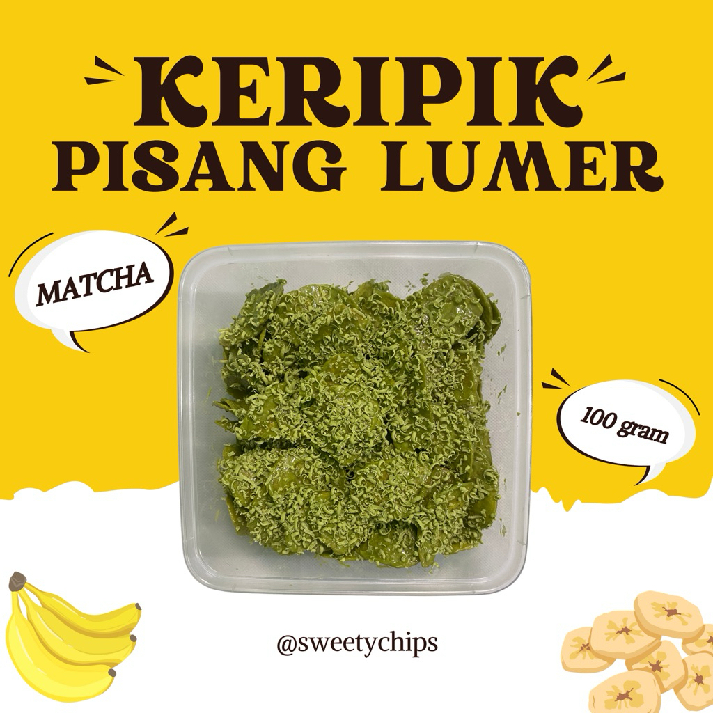 KERIPIK PISANG LUMER MATCHA 100 GRAM
