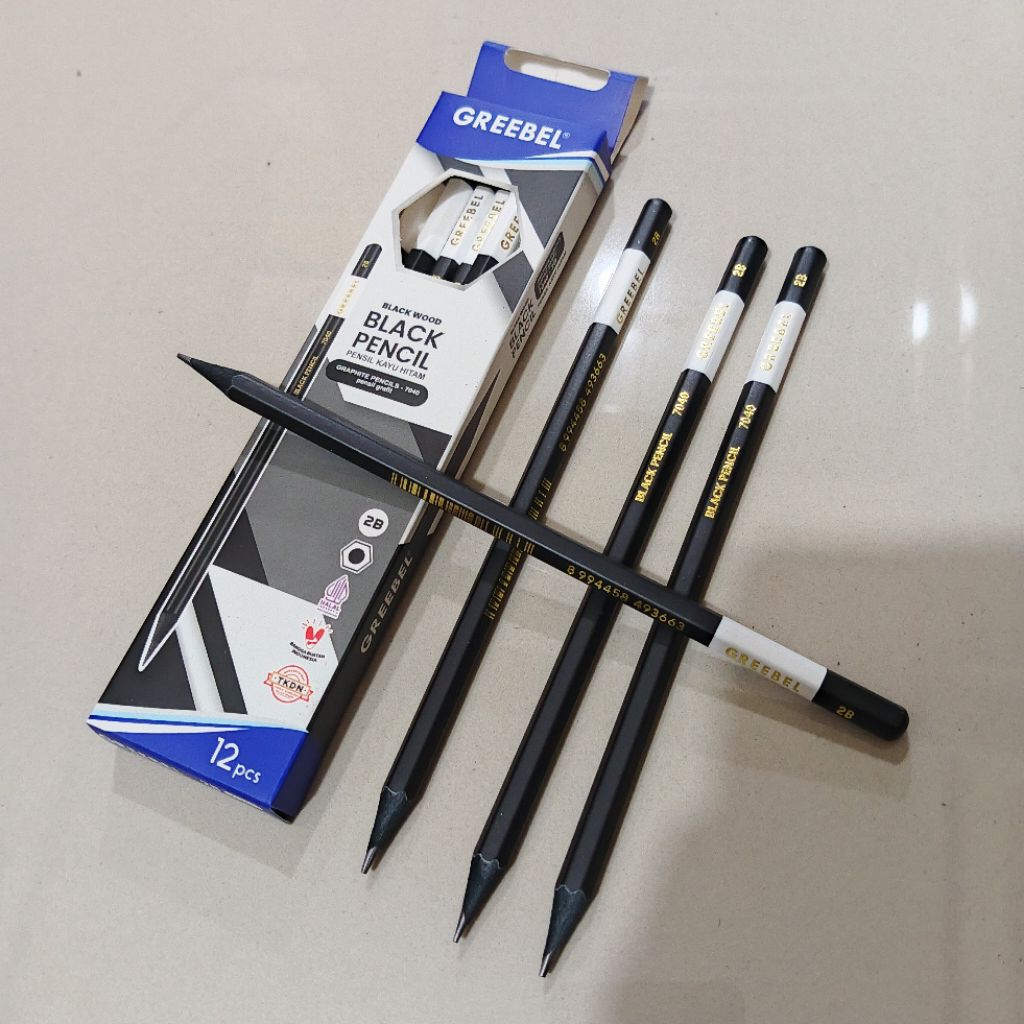 

1 Pak Pensil 2B Greebel 7040 Black Isi 12 Pcs