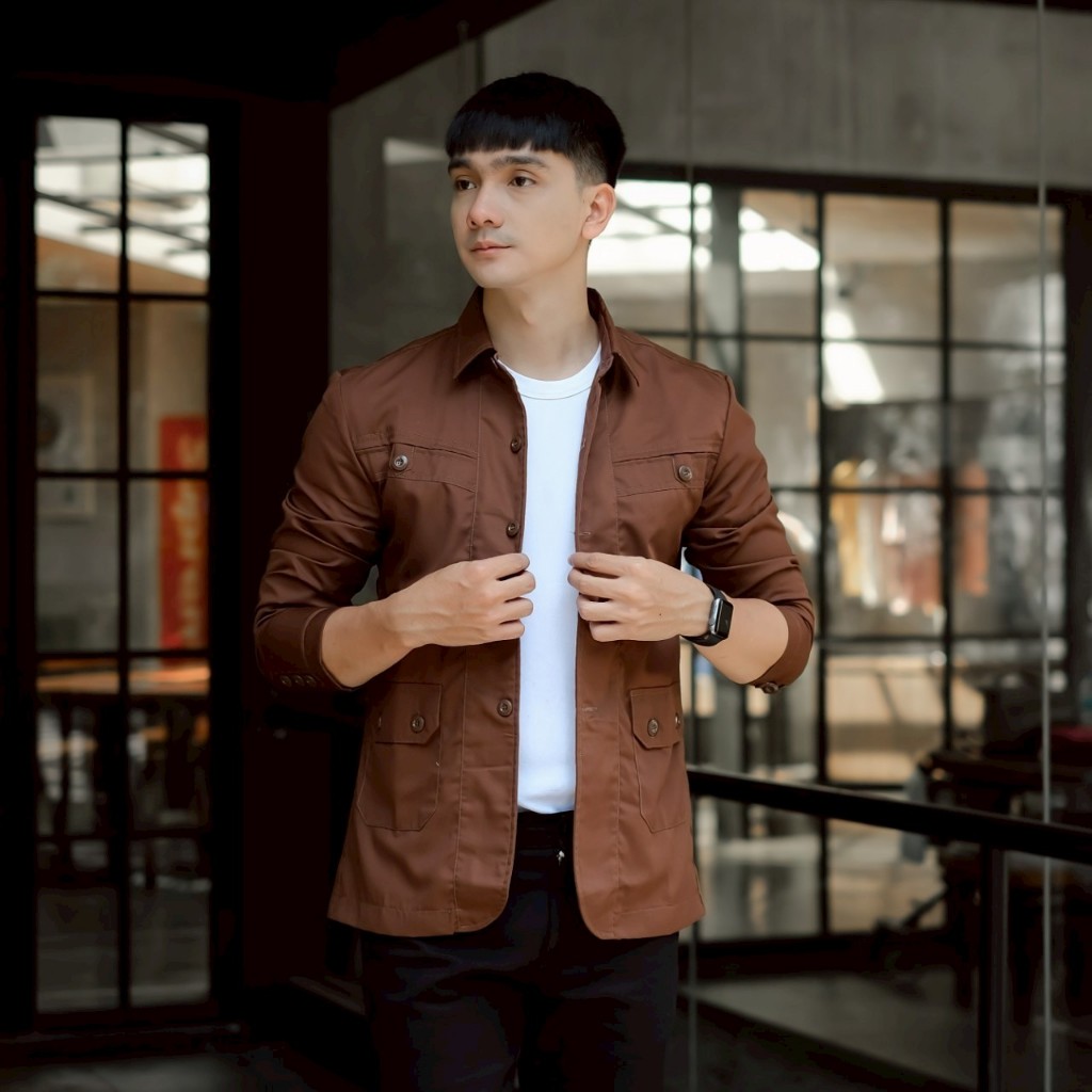 Kemeja Jas Pria Casual Premium Anti Kusut / Kemeja Jas Formal Pria