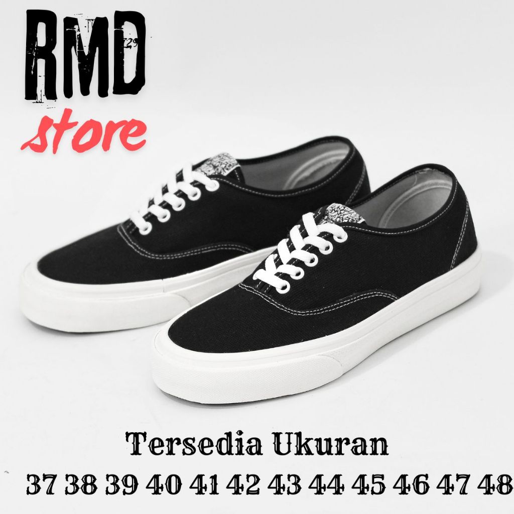 Black Hidden Gama - Sepatu Hitam Sneakers Casual Pria Original / Sepatu Sekolah Kuliah Big Size