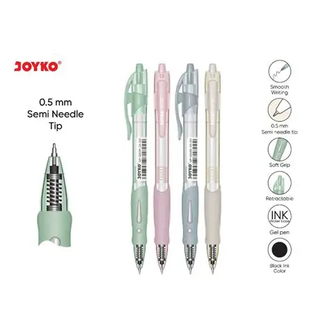 

TBMO ( ECER ISI 6 ) GELPEN JOYKO 0.5MM GP-265AN Q4 BLACK BENING BOLPEN PULPEN