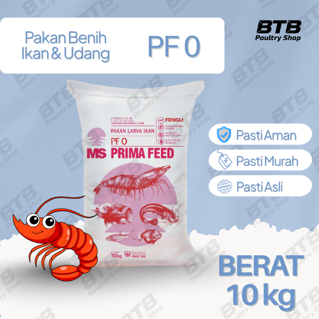 Prima Feed PF0 Pakan Ikan Pelet Ikan 1 Sak 10Kg