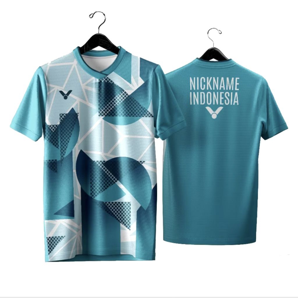 JERSEY BADMINTON FREE CUSTOM LOGO DAN NAMA
