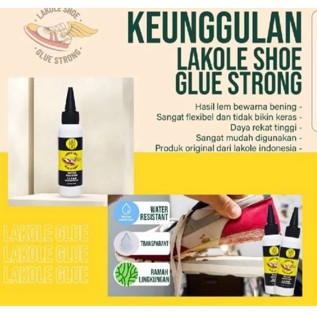 LEM LAKOLE-Lem Sandal & SepatuSuper Kuat Thn Air,Sealant & Penambal - Lem Terbaik untuk Semua sepatu