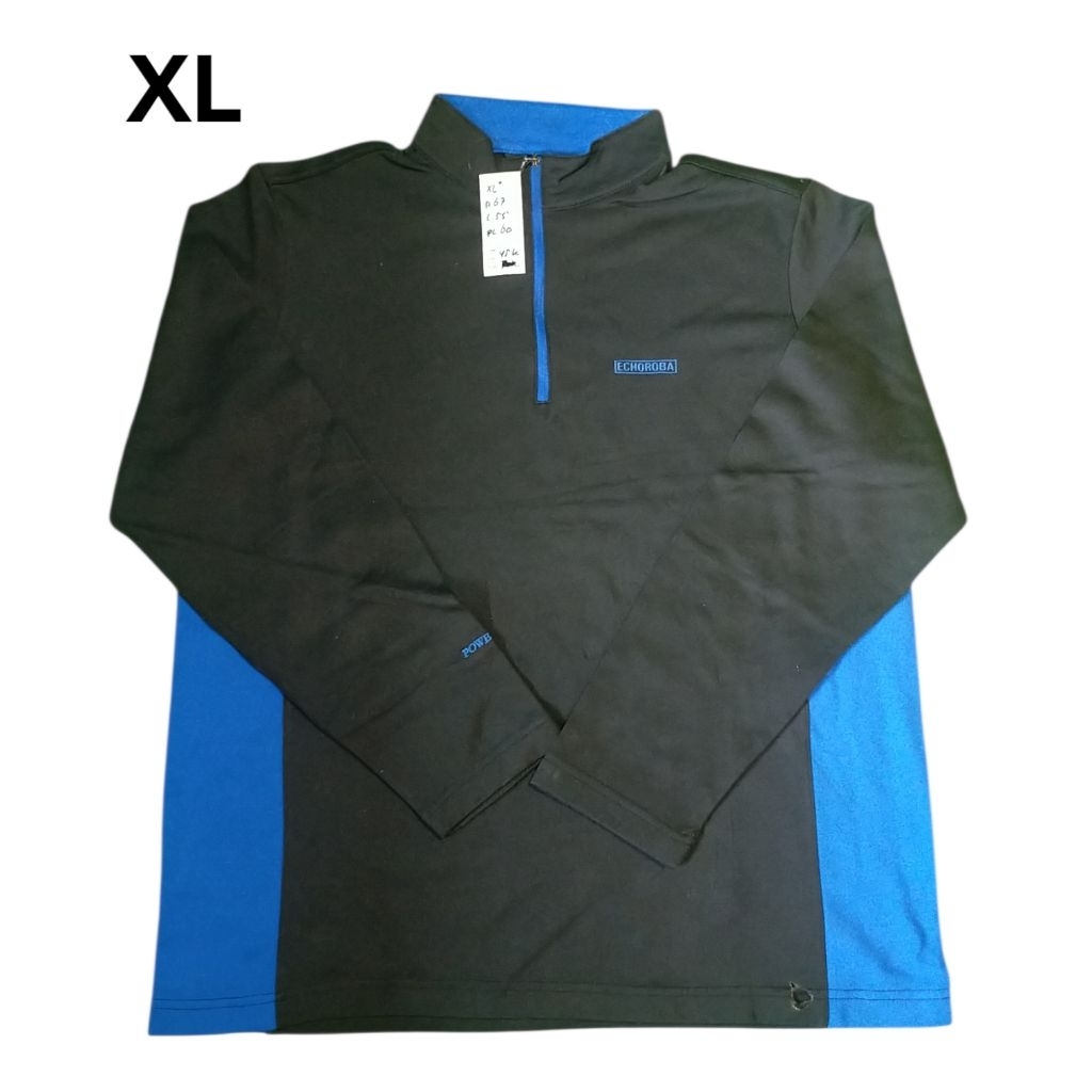Echoroba  size XL baselayer outdoor inner pollar tebal kaos gunung baju half zip sweater polar