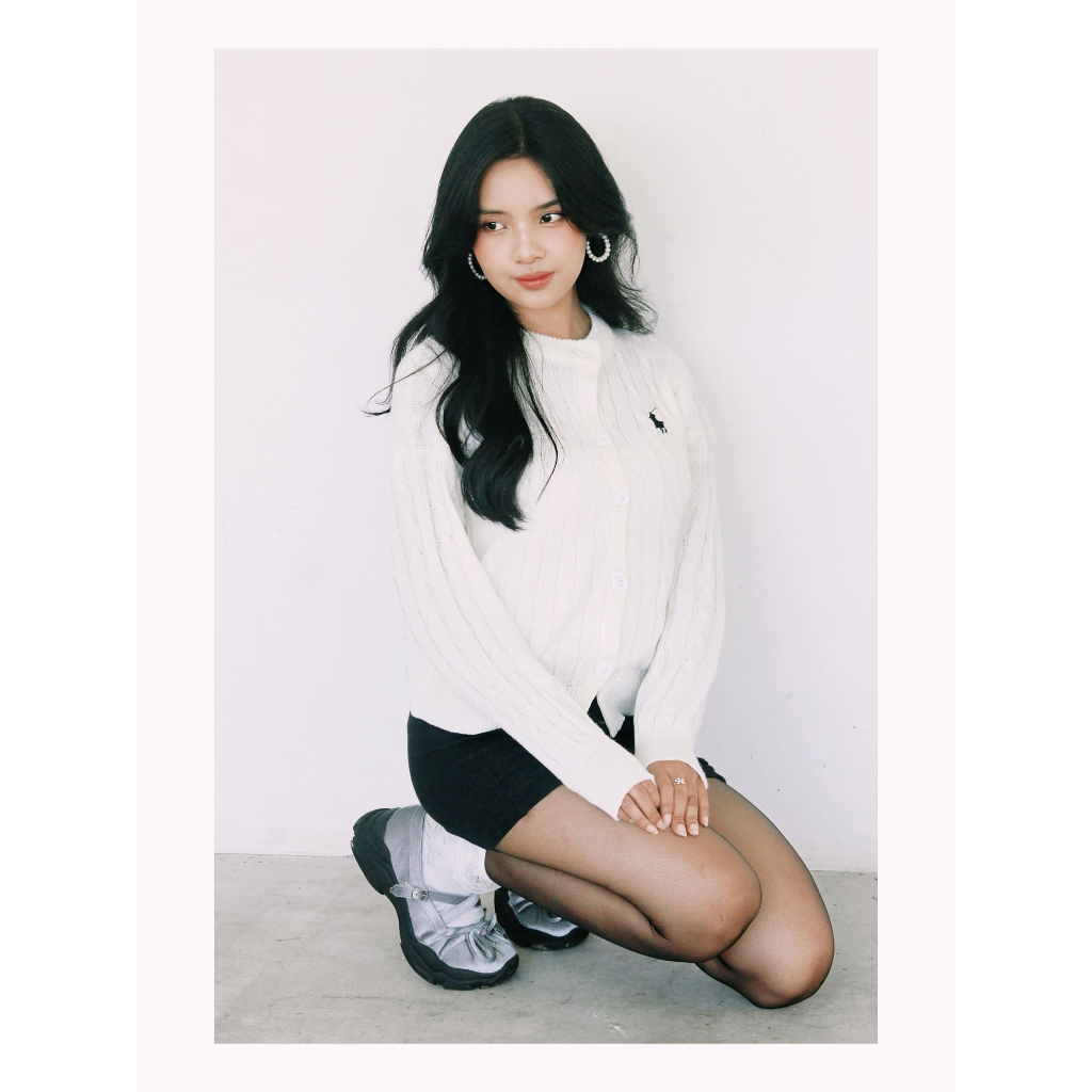 HLS.CO Celine Cable Cardy  Knit Top  - Rajut Korean Style Cardy Premium – Pakaian Wanita Cardigan - 