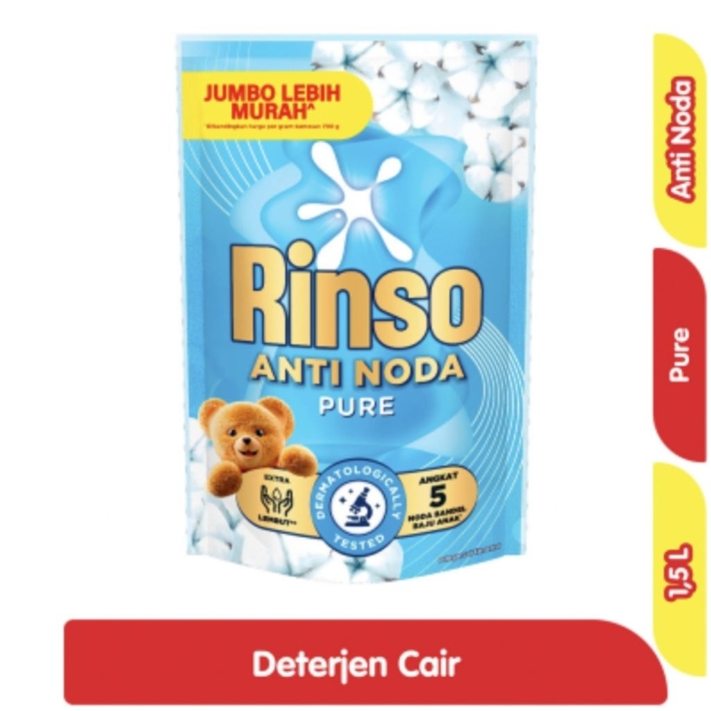 Rinso Anti Noda Pure Deterjen Cair 1,5 Liter