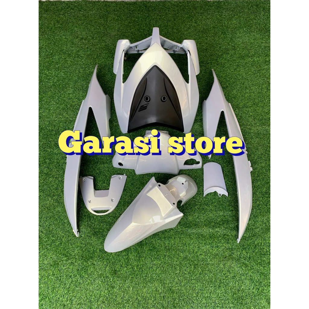 cover fulset body bodi halus honda vario 110 karbu silver lembayung gold