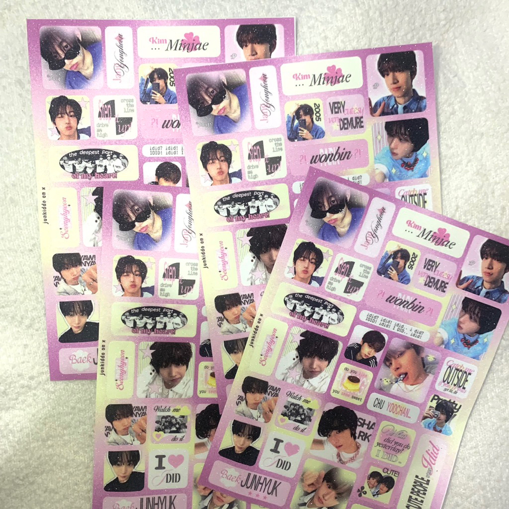 Glitter Sticker Sheet IDID Starship fanmade fankit unofficial (KHUSUS PO ONLY)
