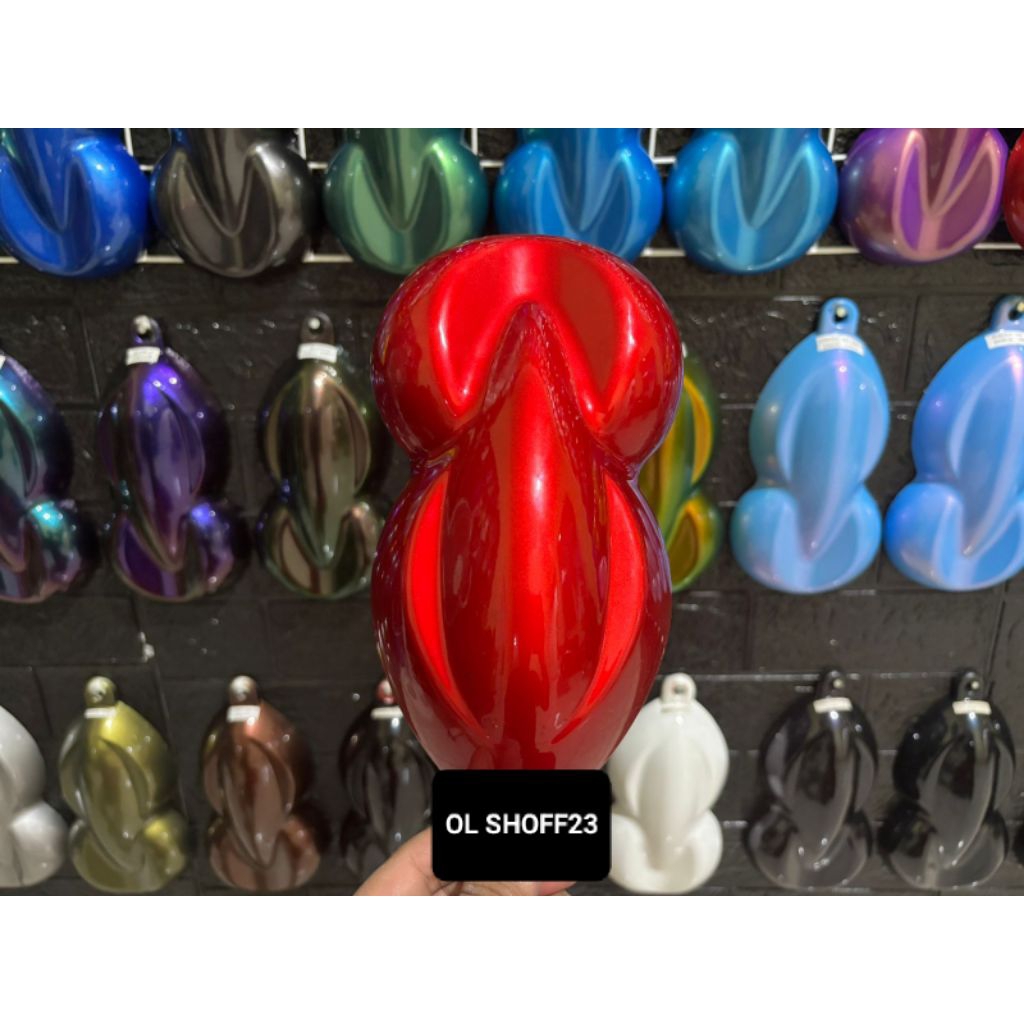 Cat Merah Honda PCX Gloss + Free Dasaran Silver Metalik PU Polyuretane