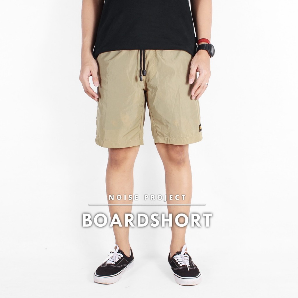 SIXTEEN - Boardshort Celana Pendek Khaki Pria Wanita Wrinkled Polyester 4 Saku