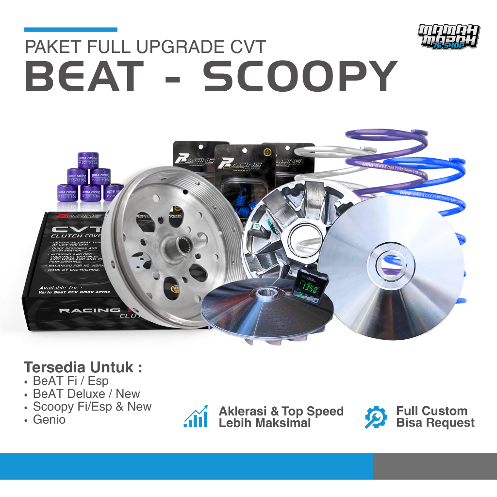 Paket Kirian CVT Beat Fi Esp Scoopy Fi Esp Paket Cvt Beat Upgrade Rumah Roller Pulley Custom Beat