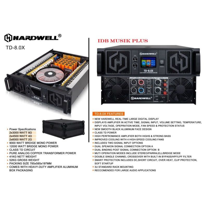 Power Ampli Class TD Hardwell TD8.0X TD 8.0X Amplifier Original