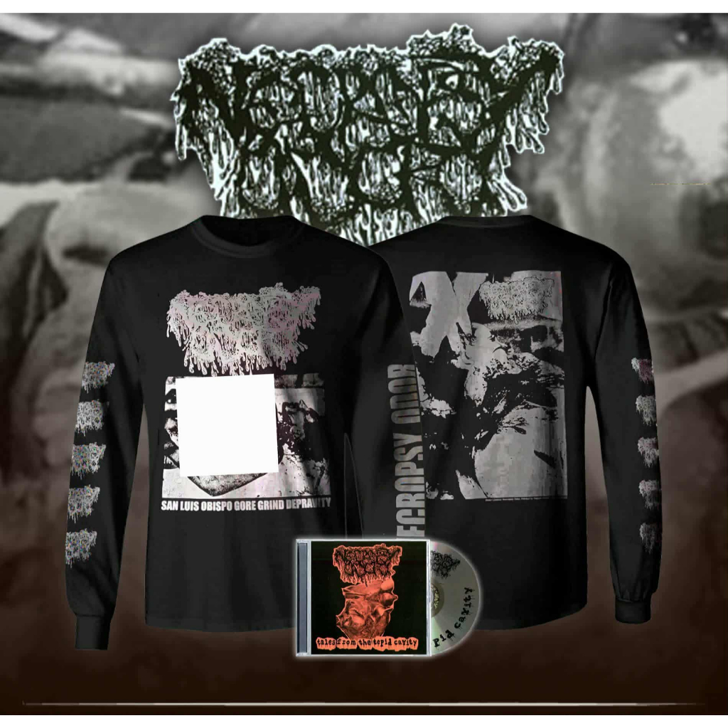 ORIGINAL LONGSLEEVE NECROPSY ODOR – SAN LUIS OBISPO GORE GRIND DEPRAVITY (LS ONLY)