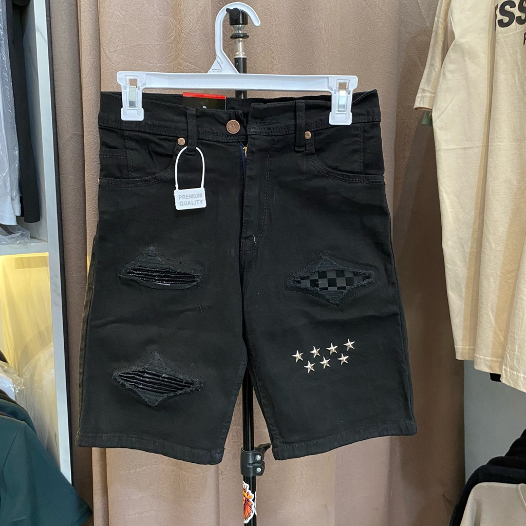 CELANA PENDEK LEATHER KULIT RUCAS BINTANG BINTANG STARBOY MOTIF SOBEK LTB LTC LTP LTM