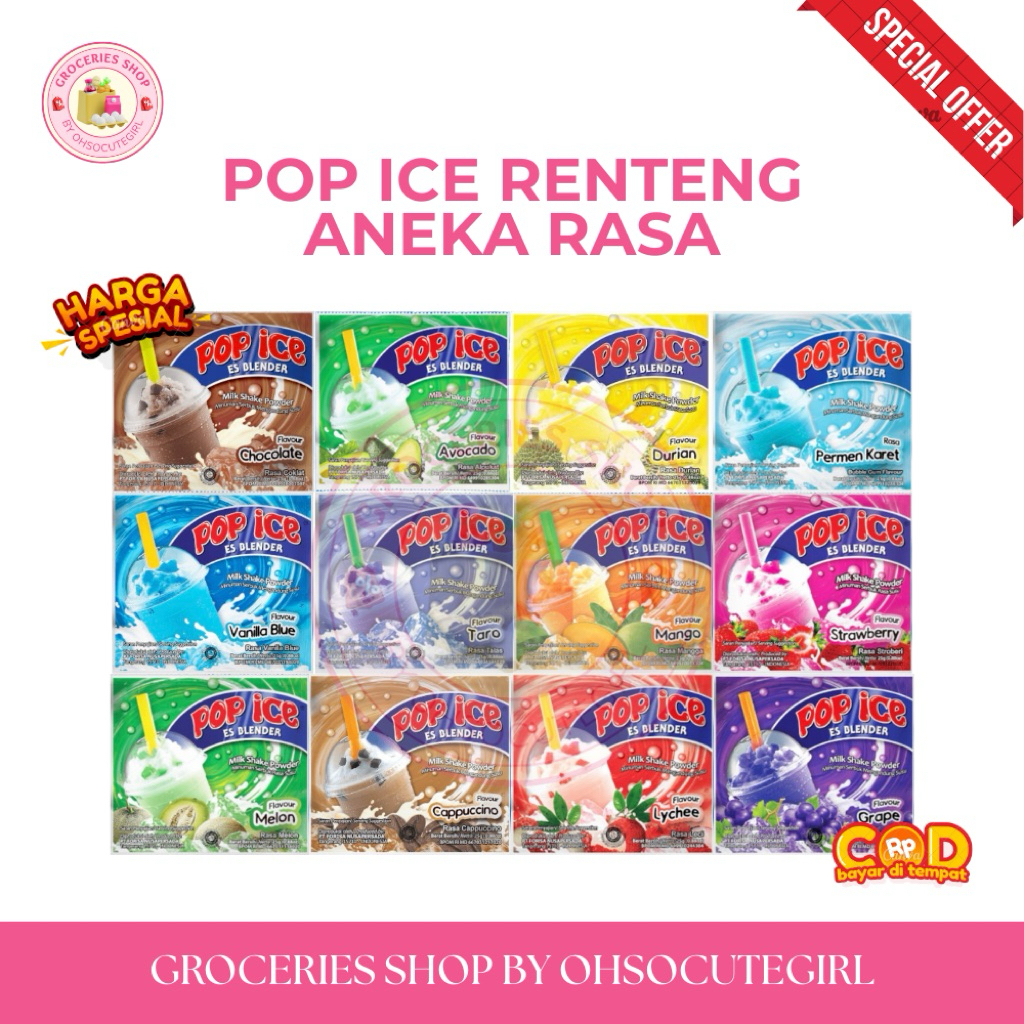 [PROMO] POP ICE ANEKA RASA POP ES BLENDER COKLAT 1 RENTENG