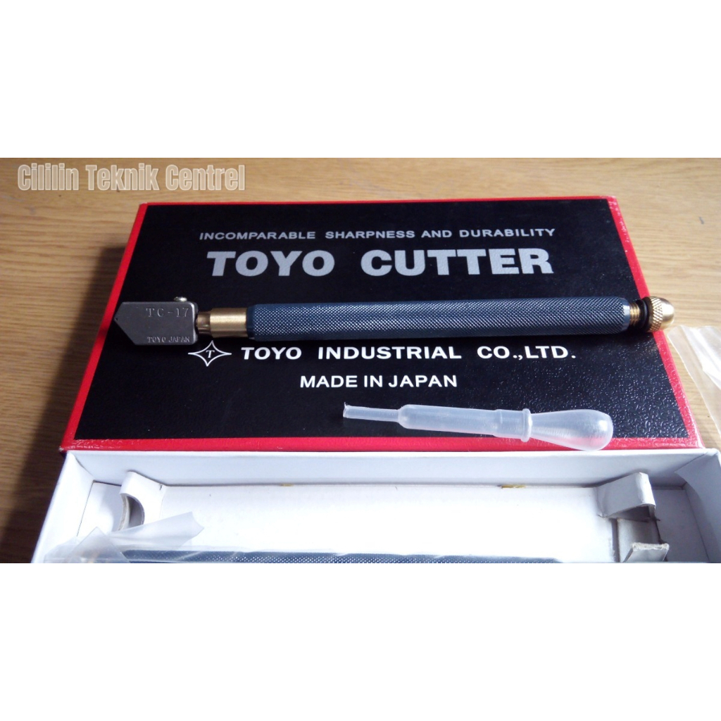 

Pemotong Kaca Toyo Cutter TC-17 Original Japan – Glass Cutter Tajam Awet original japan 1 pcs
