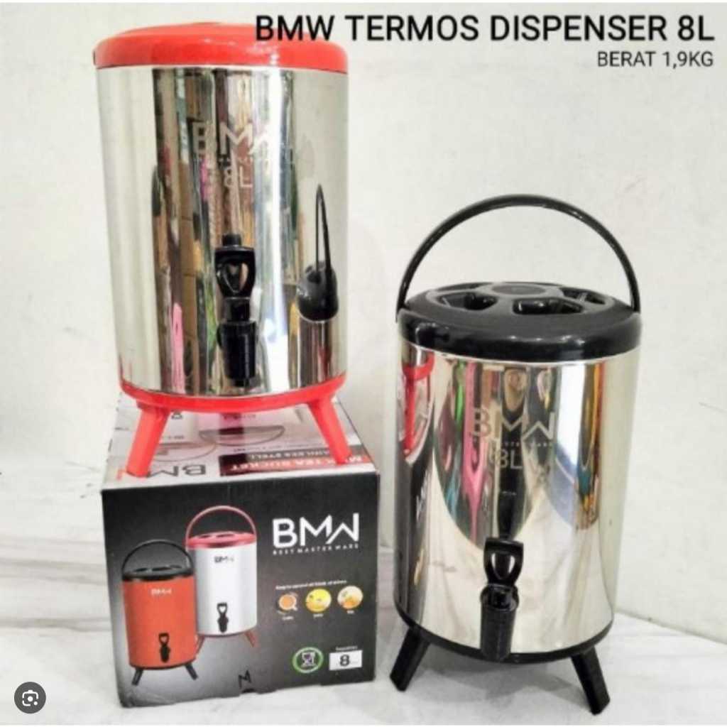 WATER JUG STAINLESS STEEL BMW KITCHENWARE DISPENSER AIR PANAS/DINGIN