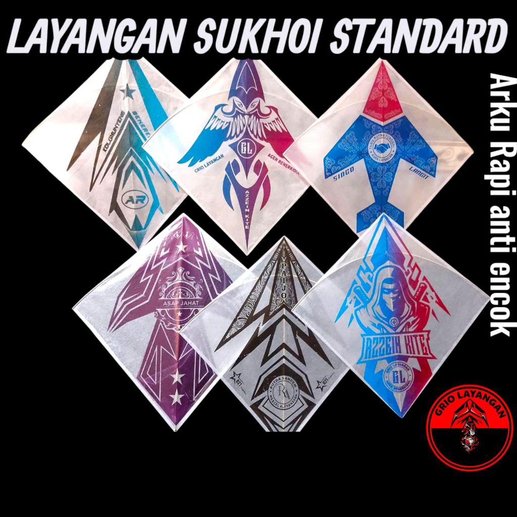 Layangan Sukhoi Standar isi 50 Pcs Asli pasuruan Jebret
