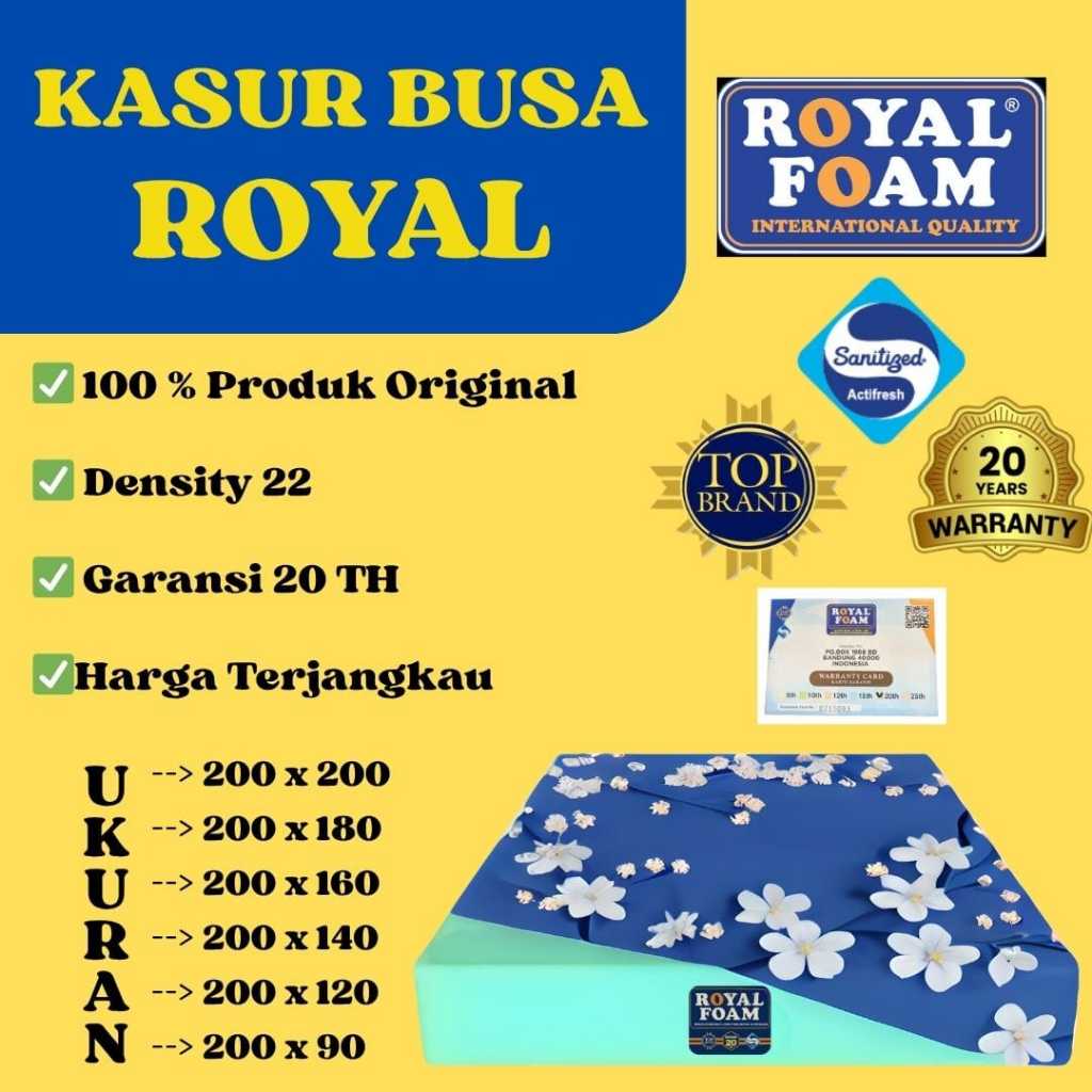 KASUR BUSA ROYAL FOAM D22 TEBAL 30 CM