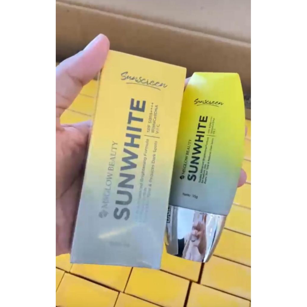 (Ed 2027 KEMASAN NEW) NEW Sunscreen Ms glow New JJ glow Sunwhite Advanced - spf 50 pa+++ White Cell 
