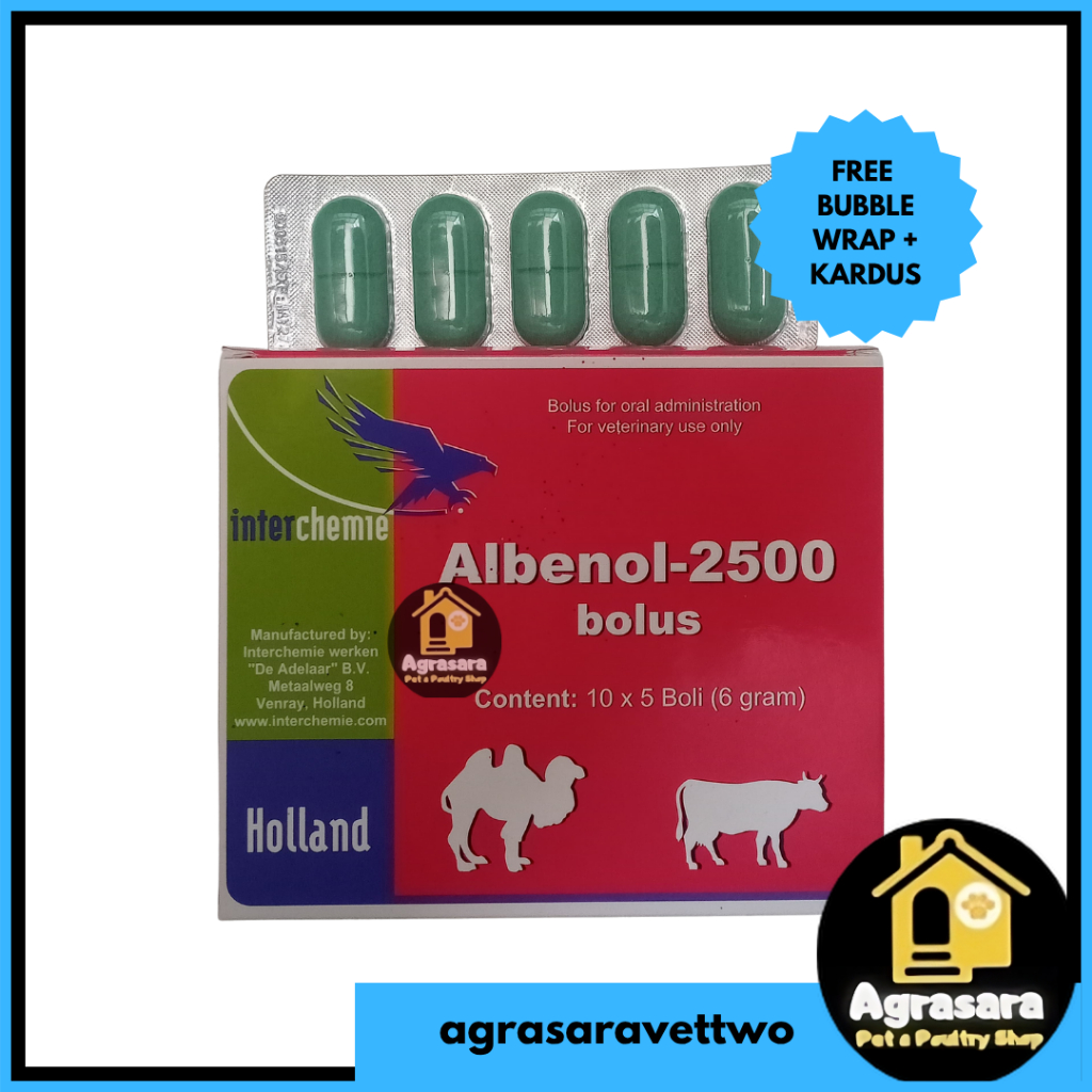 Albenol-2500 Bolus Obat Cacing 1 Bolus Albenol 2500