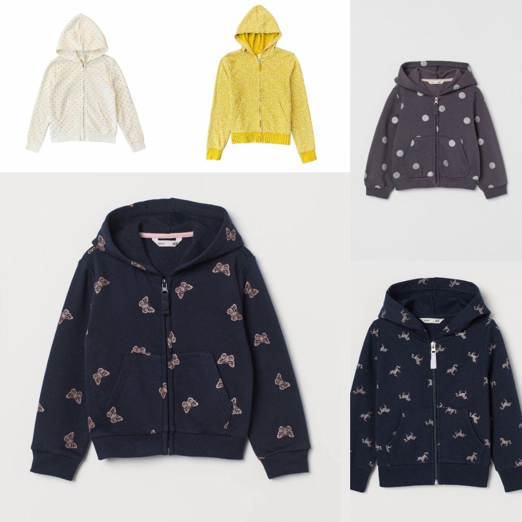 jaket hoodie anak perempuan hm