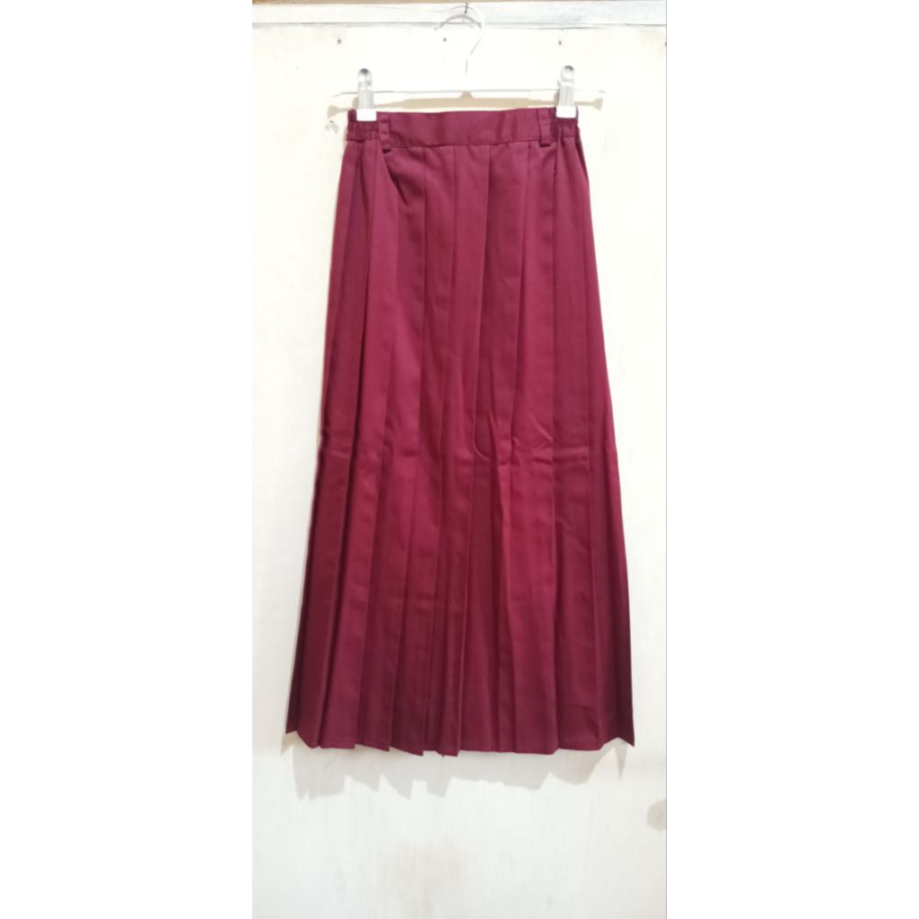 Rok seragam sd merah panjang