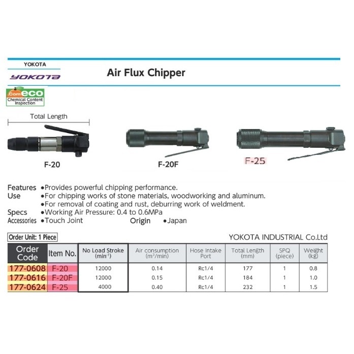Air Flux Chipper YOKOTA F-20
