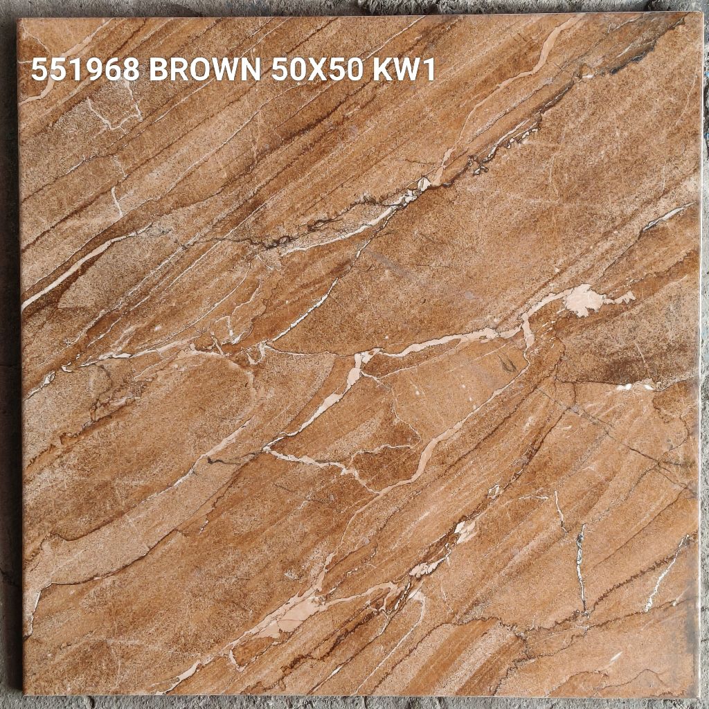 Keramik Lantai 50x50 551968 Brown Motif Granit