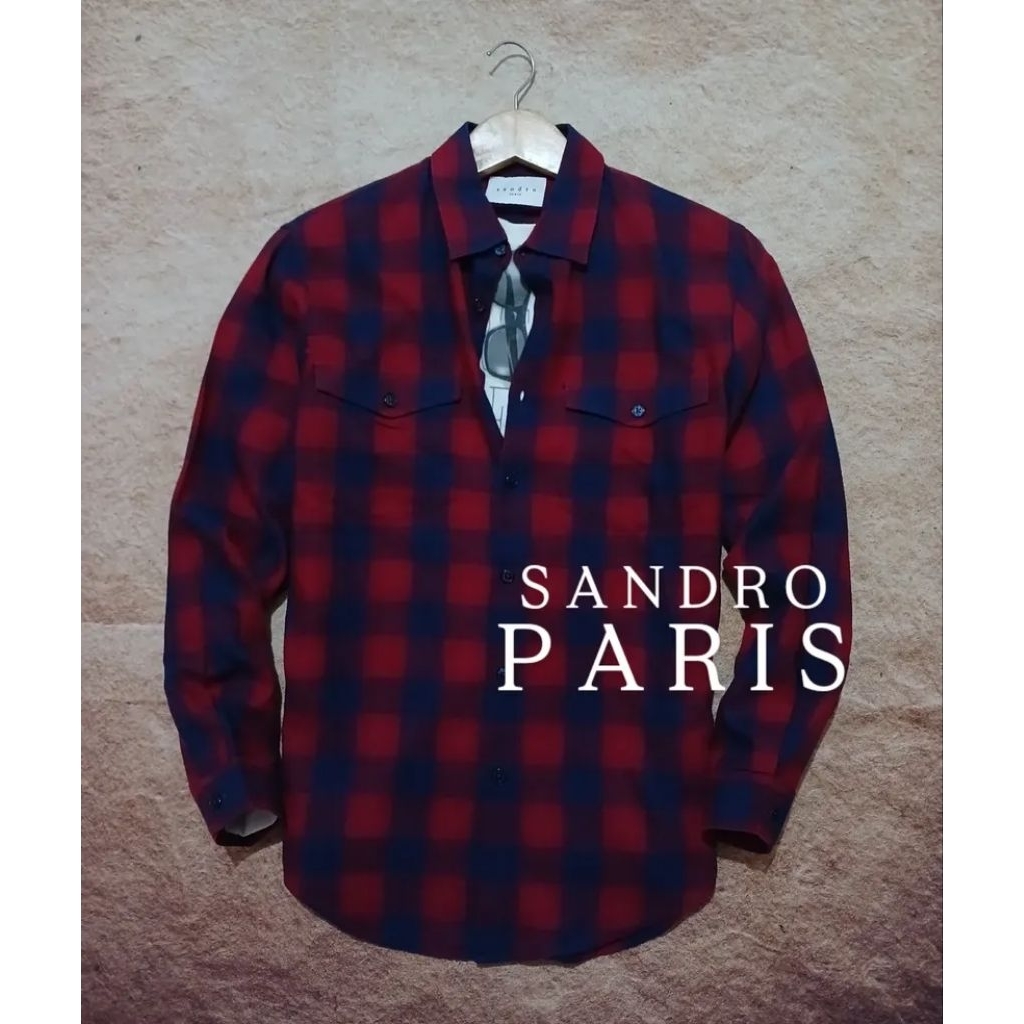 Shirt keren SANDRO PARIS bahan jatoh second/bekas/preloved