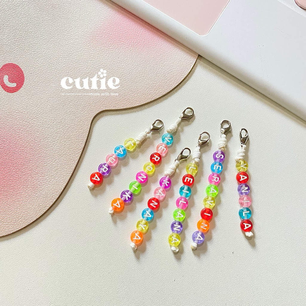 Custom Nama Strap HP / Gantungan Tas Custom Nama / Gantungan HP Custom Nama