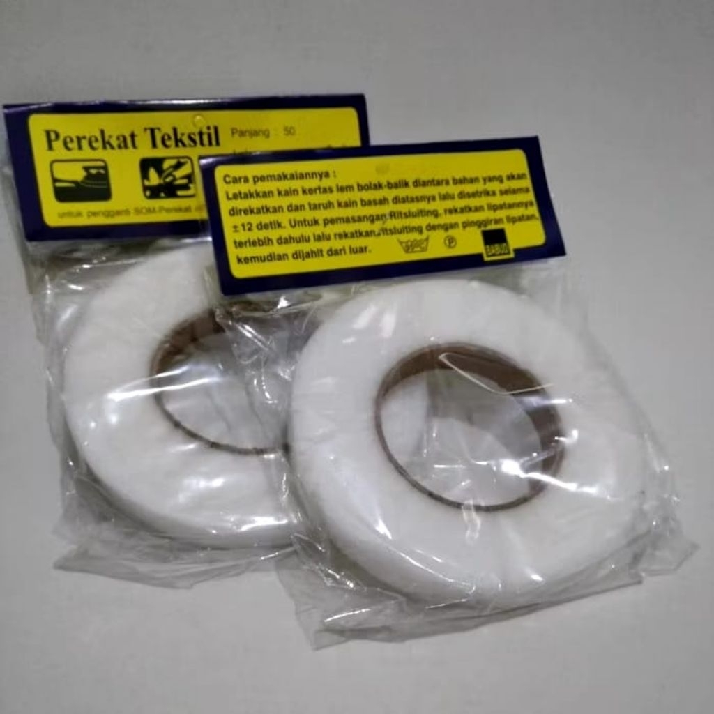 lem kain tanpa jahit /lem som / perekat textile 1cm lem Som visofik perekat TEXTILE