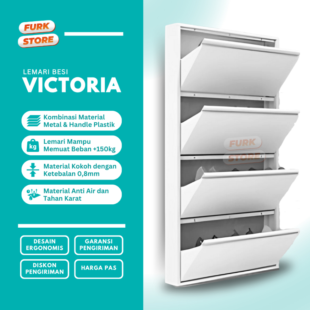 Lemari Besi Tipe VICTORIA – lemari besi sepatu | rak besi sepatu