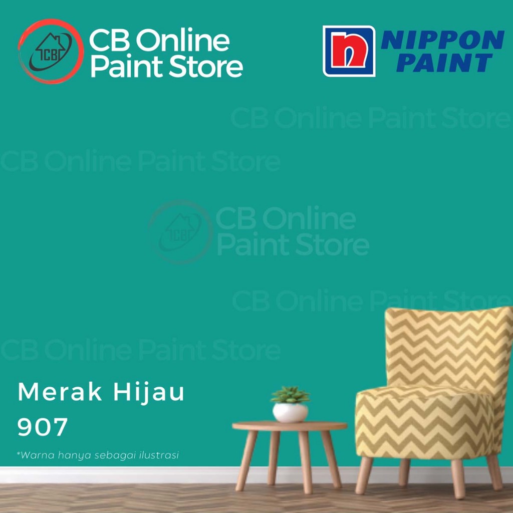 CAT TEMBOK NIPPON PAINT - MERAK HIJAU 907 - LITER