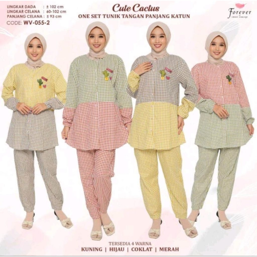 BABYDOLL WV-055(2 FOREVER SWEET BLACK LABEL TUNIK PP CELANA PANJANG