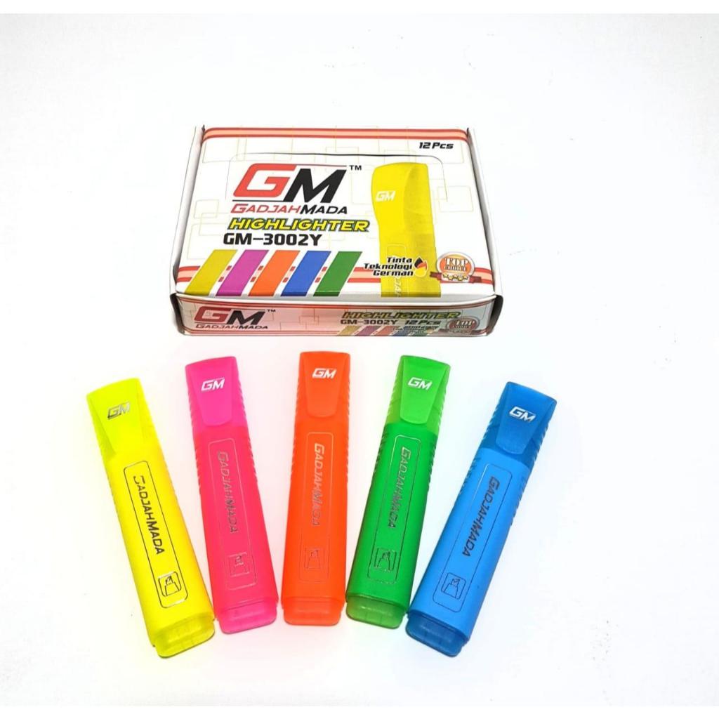 

Grosir ( 1 DUS / 12 PCS ) Highlighter GM-3002 GADJAH MADA
