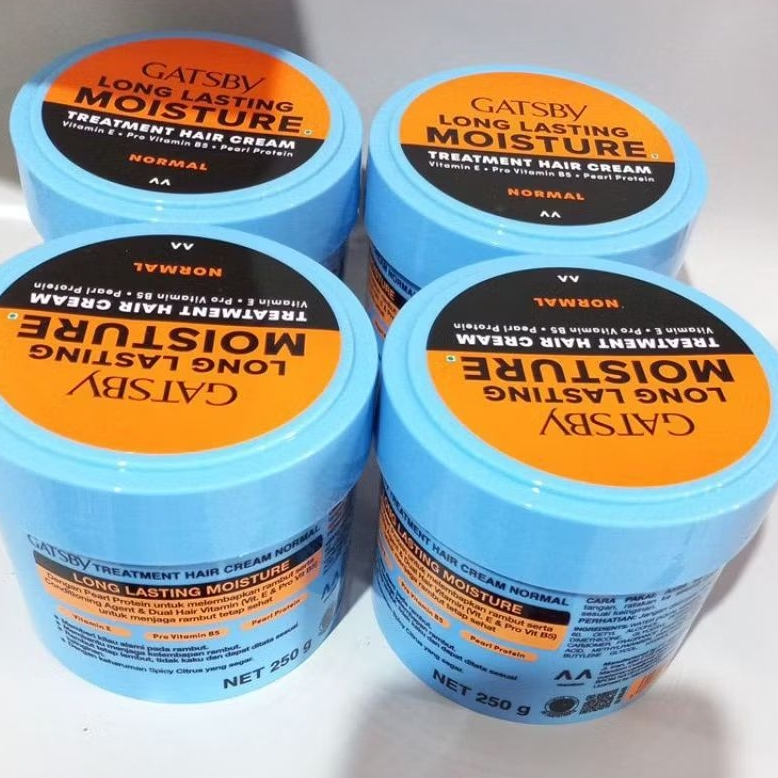 [ 4 Pcs Jumbo] Gatsby Treatment Hair Cream 245 gr [ Biru ]/ 4 Pcs THC Minyak Rambut Pria/ Merapihkan
