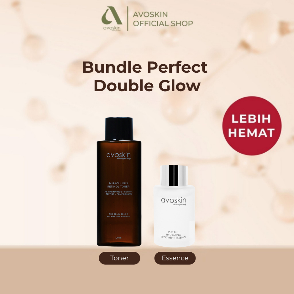 Avoskin Bundle Perfect Double Glow (Retinol Toner 100ml, PHTE 30ml)