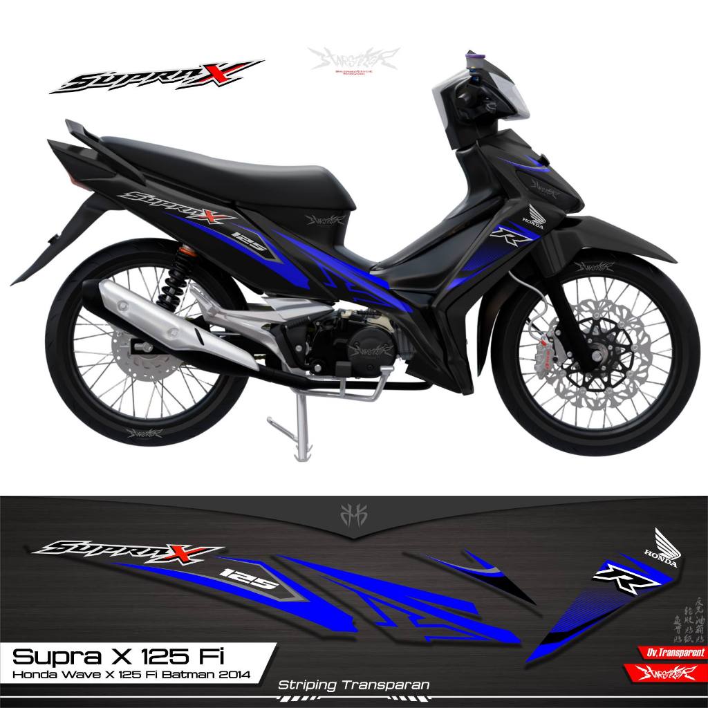 SUPRA X 125 FI NEW STRIPING TRANSPARAN K3 STIKER STICKER BENING WAVE 125 FI NEW SUPRA KYZ KPH DECAL