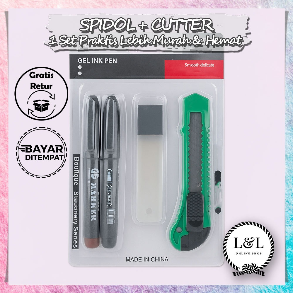 

Set ATK Praktis Dan Ekonomis 4in 1 Stationery Set Praktis untuk Aktivitas Menulis Dan Potong Set ATK Praktis