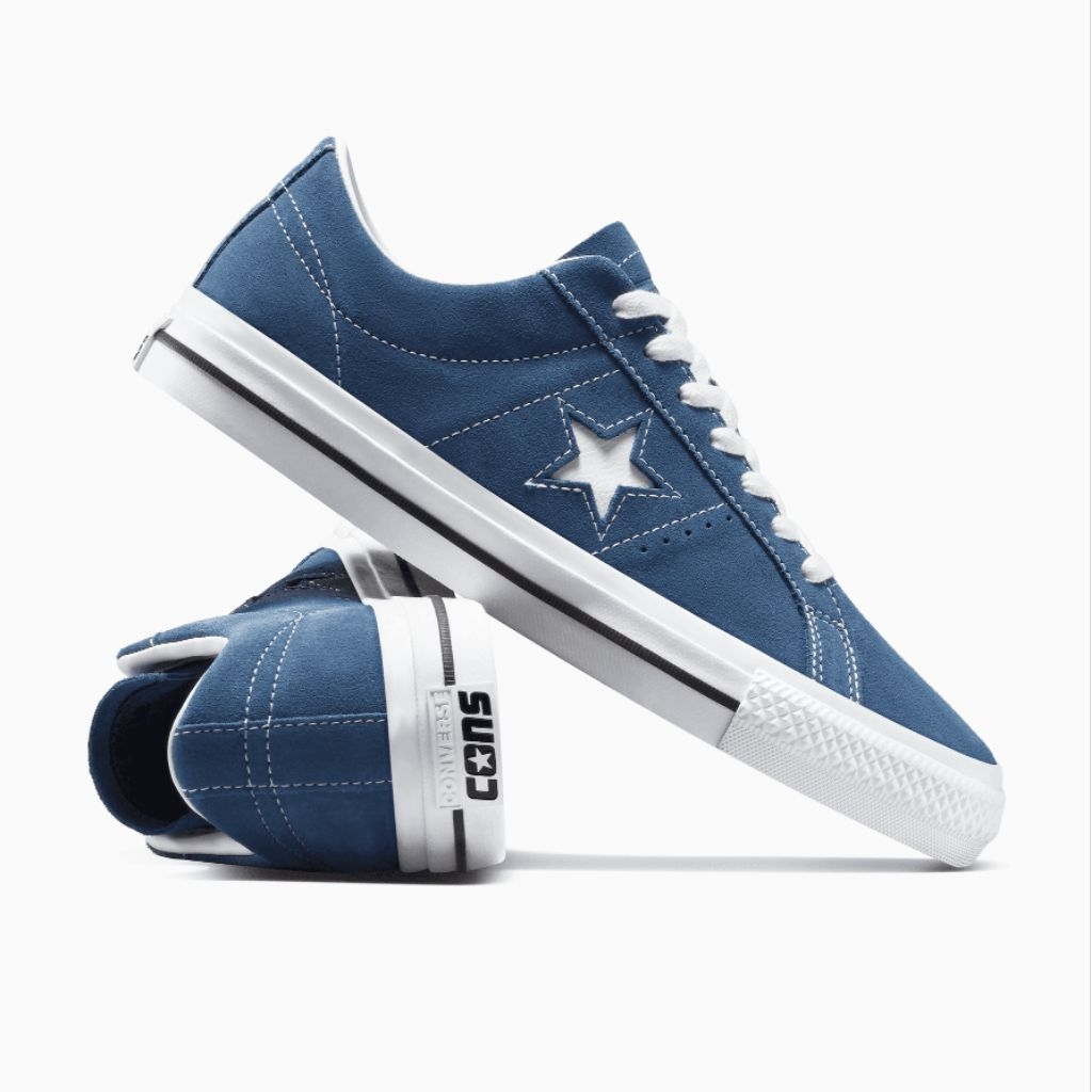 Sepatu Sneakers Converse One Star Pro - Slacker Blue Original 100% BNIB (Resmi PT. MAP)