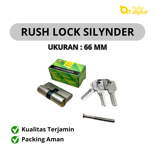 Anak Kunci Pintu | Silinder Kunci Pintu Rumah RUSH LOCK 66 MM