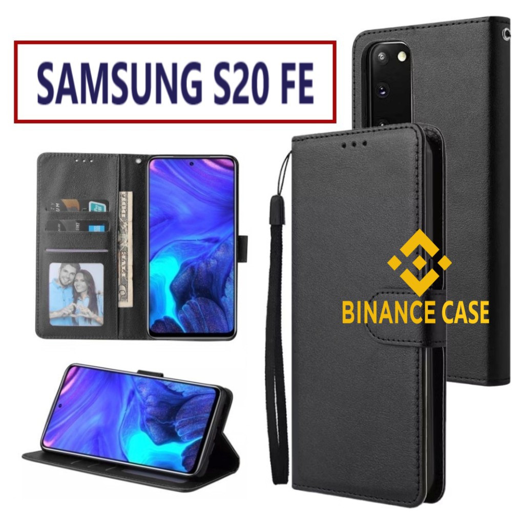 LEATHER FLIP CASE SAMSUNG S20 FE CASE KULIT FLIP WALLET LEATHER KULIT PREMIUM SARUNG BUKA TUTUP KESI