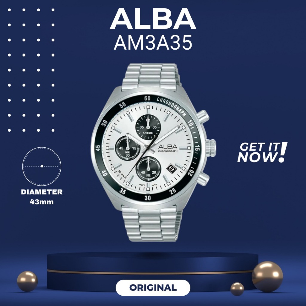 ALBA AM3A35 PRIA ORIGINAL JAM TANGAN COWOK ARLOJI COWOK FASHION