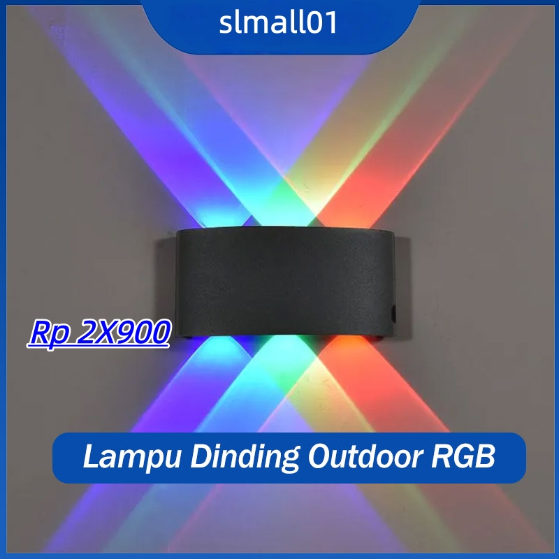 Lampu Dinding Led Lampu warna-warni Outdoor Minimalis Hias Taman Lampu Tembok Anti Air Lampu Dinding
