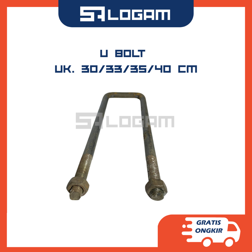 Kawel Per Depan U Bolt Behel Begel Elf NKR66 NKR71 Gantungan Knalpot Isuzu Elf NHR 55