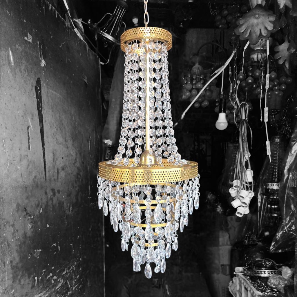 Lampu Hias Gantung Akrilik Chandelier Lampu Gantung Plafond Dekorasi Hiasan Ruangan Tenda Pesta